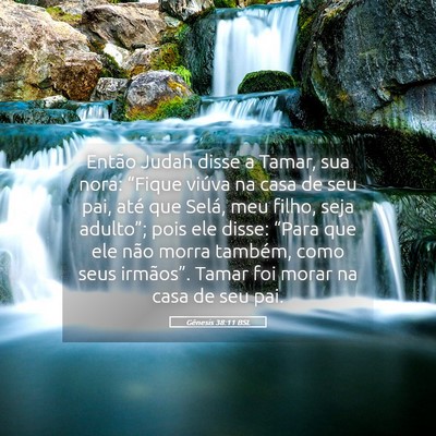 Picture 05 - Gênesis 38:11 BSL - Então Judah disse a Tamar, sua nora: “Fique - Bible Verse Picture