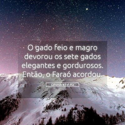 Picture 05 - Gênesis 41:4 BSL - O gado feio e magro devorou os sete gados - Bible Verse Picture