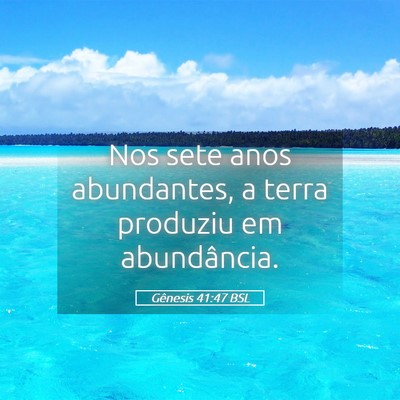 Picture 05 - Gênesis 41:47 BSL - Nos sete anos abundantes, a terra produziu em - Bible Verse Picture