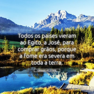 Picture 05 - Gênesis 41:57 BSL - Todos os países vieram ao Egito, a José, para - Bible Verse Picture