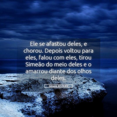 Picture 05 - Gênesis 42:24 BSL - Ele se afastou deles, e chorou. Depois voltou - Bible Verse Picture
