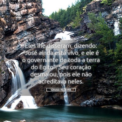 Picture 05 - Gênesis 45:26 BSL - Eles lhe disseram, dizendo: “José ainda está - Bible Verse Picture