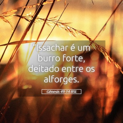 Picture 05 - Gênesis 49:14 BSL - “Issachar é um burro forte, deitado entre os - Bible Verse Picture