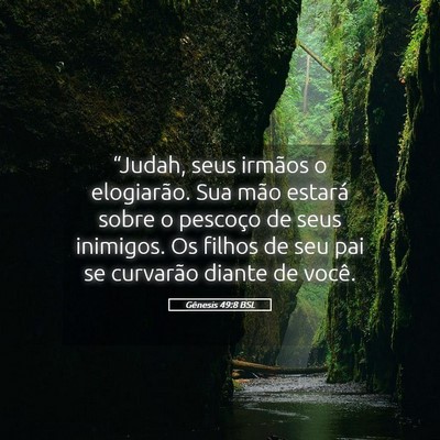 Picture 05 - Gênesis 49:8 BSL - “Judah, seus irmãos o elogiarão. Sua mão - Bible Verse Picture