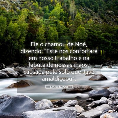 Picture 05 - Gênesis 5:29 BSL - Ele o chamou de Noé, dizendo: “Este nos - Bible Verse Picture