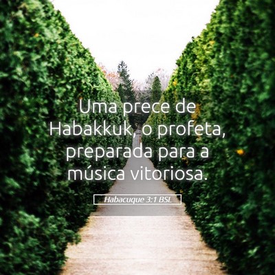 Picture 05 - Habacuque 3:1 BSL - Uma prece de Habakkuk, o profeta, preparada para - Bible Verse Picture