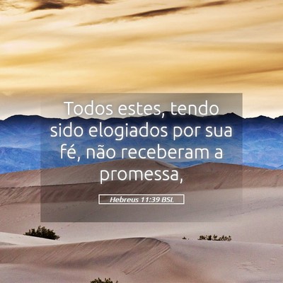 Picture 05 - Hebreus 11:39 BSL - Todos estes, tendo sido elogiados por sua fé, - Bible Verse Picture