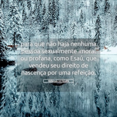 Picture 05 - Hebreus 12:16 BSL - para que não haja nenhuma pessoa sexualmente - Bible Verse Picture
