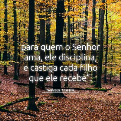 Picture 05 - Hebreus 12:6 BSL - para quem o Senhor ama, ele disciplina, e castiga - Bible Verse Picture