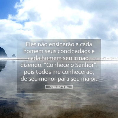 Picture 05 - Hebreus 8:11 BSL - Eles não ensinarão a cada homem seus - Bible Verse Picture