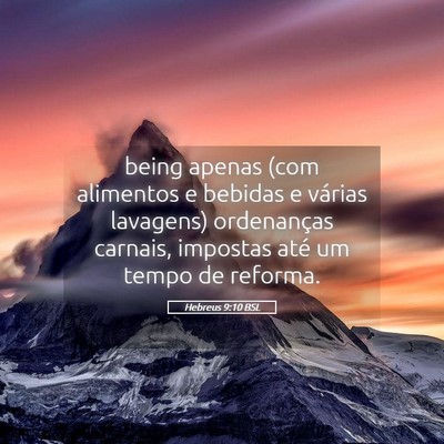 Picture 05 - Hebreus 9:10 BSL - being apenas (com alimentos e bebidas e várias - Bible Verse Picture