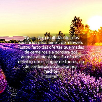 Picture 05 - Isaías 1:11 BSL - “Quais são a multidão de seus sacrifícios - Bible Verse Picture