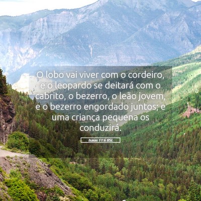 Picture 05 - Isaías 11:6 BSL - O lobo vai viver com o cordeiro, e o leopardo se - Bible Verse Picture
