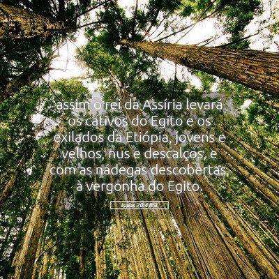 Picture 05 - Isaías 20:4 BSL - assim o rei da Assíria levará os cativos do - Bible Verse Picture