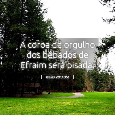 Picture 05 - Isaías 28:3 BSL - A coroa de orgulho dos bêbados de Efraim será - Bible Verse Picture