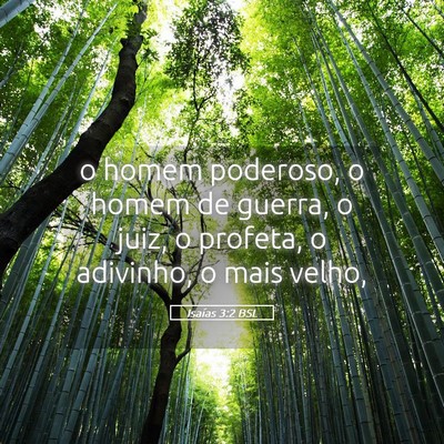 Picture 05 - Isaías 3:2 BSL - o homem poderoso, o homem de guerra, o juiz, o - Bible Verse Picture