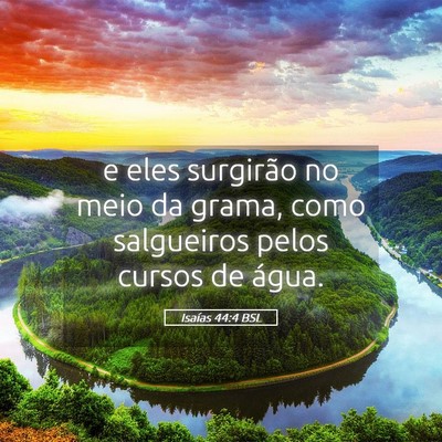 Picture 05 - Isaías 44:4 BSL - e eles surgirão no meio da grama, como - Bible Verse Picture