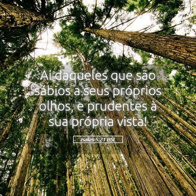 Picture 05 - Isaías 5:21 BSL - Ai daqueles que são sábios a seus próprios - Bible Verse Picture
