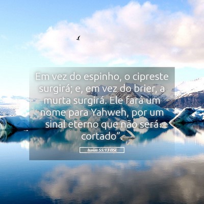 Picture 05 - Isaías 55:13 BSL - Em vez do espinho, o cipreste surgirá; e, em vez - Bible Verse Picture
