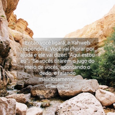 Picture 05 - Isaías 58:9 BSL - Então você ligará, e Yahweh responderá. Você - Bible Verse Picture