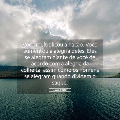 Picture 05 - Isaías 9:3 BSL - Você multiplicou a nação. Você aumentou a - Bible Verse Picture