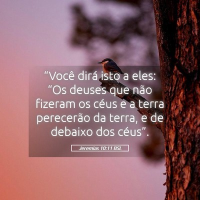 Picture 05 - Jeremias 10:11 BSL - “Você dirá isto a eles: “Os deuses que não - Bible Verse Picture