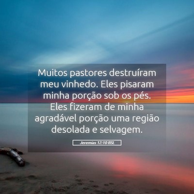 Picture 05 - Jeremias 12:10 BSL - Muitos pastores destruíram meu vinhedo. Eles - Bible Verse Picture