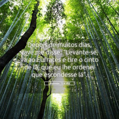 Picture 05 - Jeremias 13:6 BSL - Depois de muitos dias, Javé me disse: - Bible Verse Picture