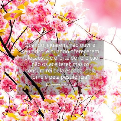 Picture 05 - Jeremias 14:12 BSL - Quando jejuarem, não ouvirei seu grito; e quando - Bible Verse Picture