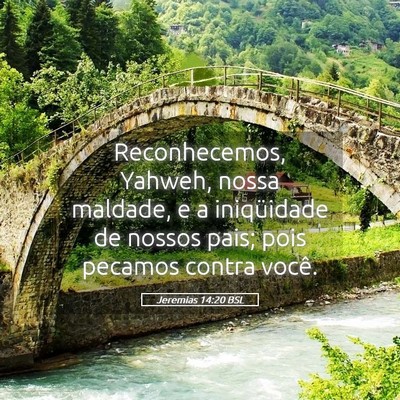 Picture 05 - Jeremias 14:20 BSL - Reconhecemos, Yahweh, nossa maldade, e a - Bible Verse Picture