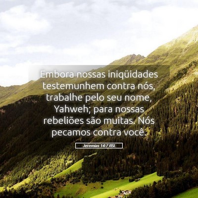 Picture 05 - Jeremias 14:7 BSL - Embora nossas iniqüidades testemunhem contra - Bible Verse Picture