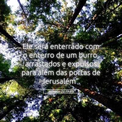 Picture 05 - Jeremias 22:19 BSL - Ele será enterrado com o enterro de um burro, - Bible Verse Picture