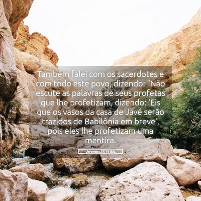Picture 05 - Jeremias 27:16 BSL - Também falei com os sacerdotes e com todo este - Bible Verse Picture