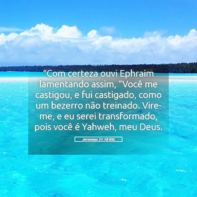 Picture 05 - Jeremias 31:18 BSL - “Com certeza ouvi Ephraim lamentando assim, - Bible Verse Picture