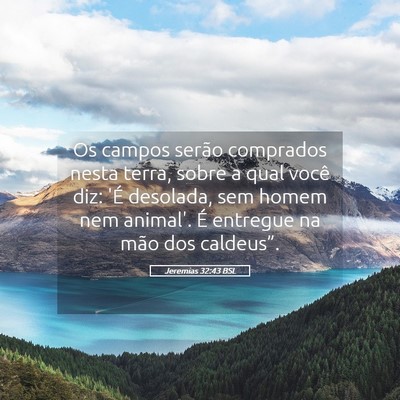 Picture 05 - Jeremias 32:43 BSL - Os campos serão comprados nesta terra, sobre a - Bible Verse Picture