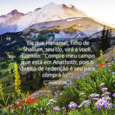 Picture 05 - Jeremias 32:7 BSL - 'Eis que Hanamel, filho de Shallum, seu tio, - Bible Verse Picture