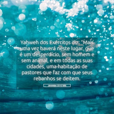 Picture 05 - Jeremias 33:12 BSL - Yahweh dos Exércitos diz: “Mais uma vez - Bible Verse Picture