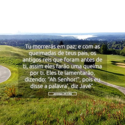 Picture 05 - Jeremias 34:5 BSL - Tu morrerás em paz; e com as queimadas de teus - Bible Verse Picture