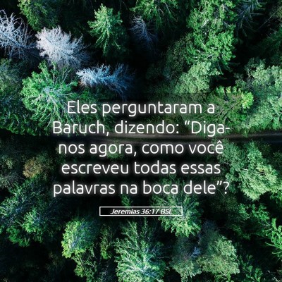 Picture 05 - Jeremias 36:17 BSL - Eles perguntaram a Baruch, dizendo: “Diga-nos - Bible Verse Picture