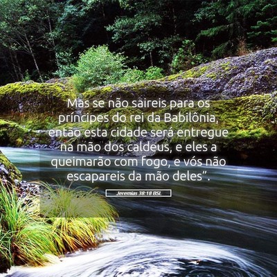 Picture 05 - Jeremias 38:18 BSL - Mas se não saireis para os príncipes do rei da - Bible Verse Picture