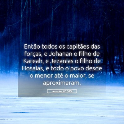 Picture 05 - Jeremias 42:1 BSL - Então todos os capitães das forças, e Johanan - Bible Verse Picture