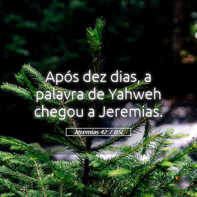 Picture 05 - Jeremias 42:7 BSL - Após dez dias, a palavra de Yahweh chegou a - Bible Verse Picture