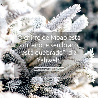 Picture 05 - Jeremias 48:25 BSL - O chifre de Moab está cortado, e seu braço - Bible Verse Picture
