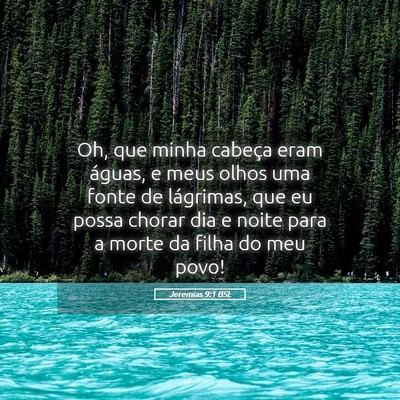 Picture 05 - Jeremias 9:1 BSL - Oh, que minha cabeça eram águas, e meus olhos - Bible Verse Picture