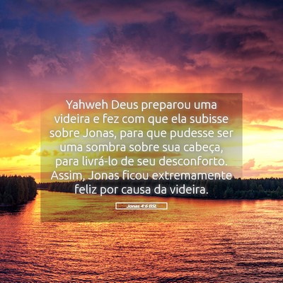 Picture 05 - Jonas 4:6 BSL - Yahweh Deus preparou uma videira e fez com que - Bible Verse Picture