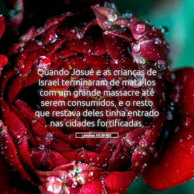 Picture 05 - Joshua 10:20 BSL - Quando Josué e as crianças de Israel terminaram - Bible Verse Picture