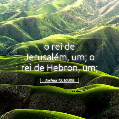 Picture 05 - Joshua 12:10 BSL - o rei de Jerusalém, um; o rei de Hebron, - Bible Verse Picture