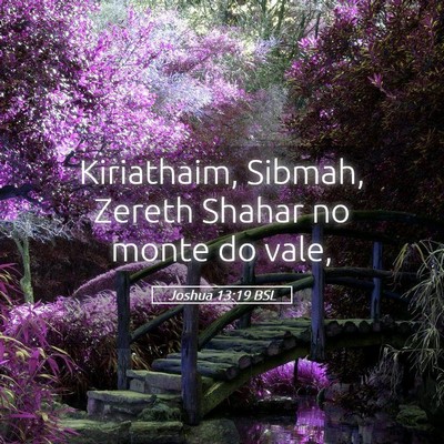 Picture 05 - Joshua 13:19 BSL - Kiriathaim, Sibmah, Zereth Shahar no monte do - Bible Verse Picture