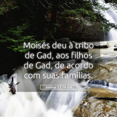 Picture 05 - Joshua 13:24 BSL - Moisés deu à tribo de Gad, aos filhos de Gad, - Bible Verse Picture