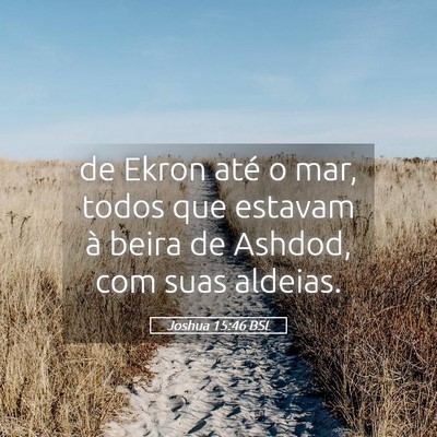 Picture 05 - Joshua 15:46 BSL - de Ekron até o mar, todos que estavam à beira - Bible Verse Picture
